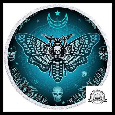 Serviette Tête de Mort Papillon