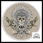 Serviette Tête de Mort Plume