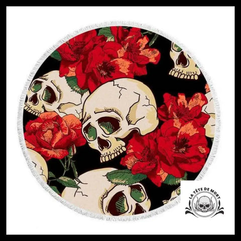 Serviette Tête de Mort Romantique