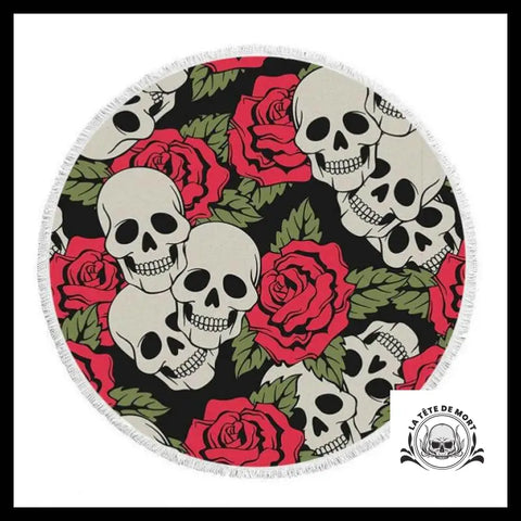 Serviette Tête de Mort Sombre