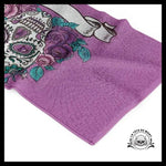 Serviette Tête de Mort Violette