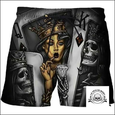 Short Tête de Mort Poker