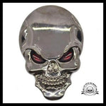 Sticker Crâne 3D Argent