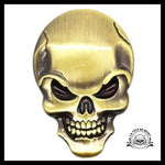 Sticker Crâne 3D Or