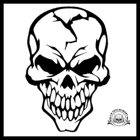 Sticker Crâne Brisé