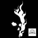 Sticker Crâne Flamme