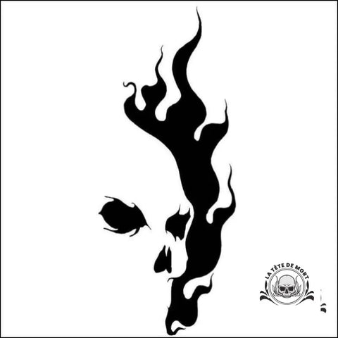 Sticker Crâne Flamme