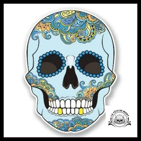 Sticker Crâne Mexicain Couleur