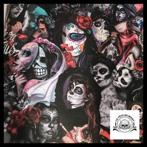 Sticker Crâne Mexicain Femme