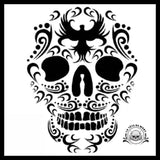 Sticker Crâne Mexicain Noir et Blanc