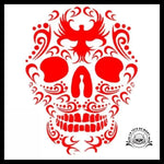 Sticker Crâne Mexicain Noir et Blanc