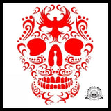 Sticker Crâne Mexicain Noir et Blanc