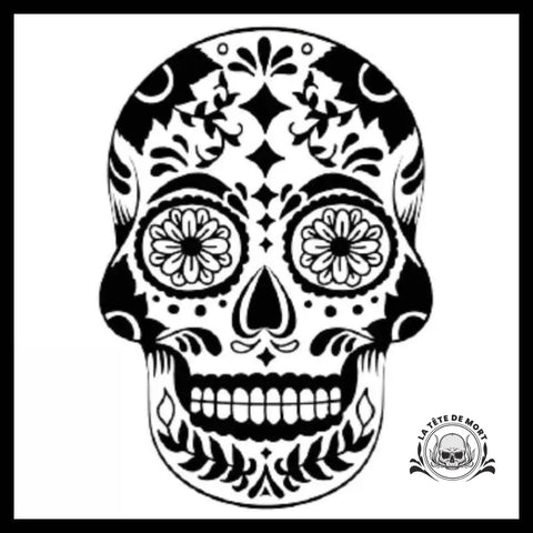 Sticker Crâne Mexicain Réaliste