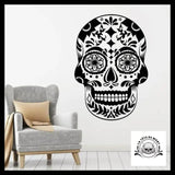 Sticker Crâne Mexicain Réaliste