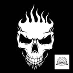 Sticker Crâne Noir et Blanc