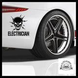 Sticker Electrician Skull
