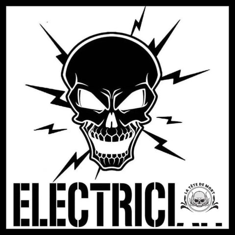 Sticker Electrician Skull