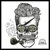 Sticker Skull Hipster