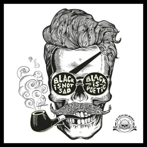 Sticker Skull Hipster