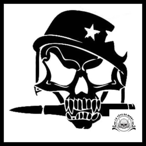Sticker Skull Militaire