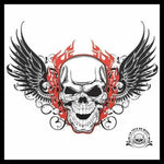Sticker Tête de Mort Ailée