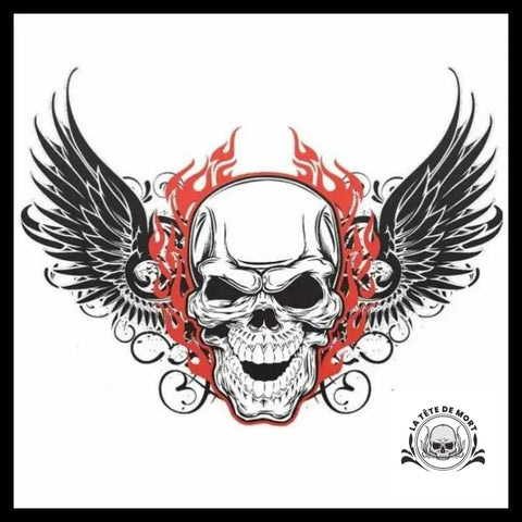 Sticker Tête de Mort Ailée