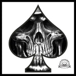 Sticker Tête de Mort As Pique