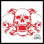 Sticker Tête de Mort Biker