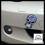 Sticker Tête de Mort Bleue
