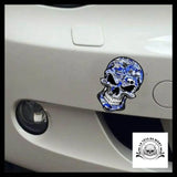 Sticker Tête de Mort Bleue