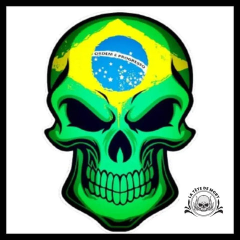Sticker Tête de Mort Brésil