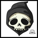 Sticker Tête de Mort Capuche