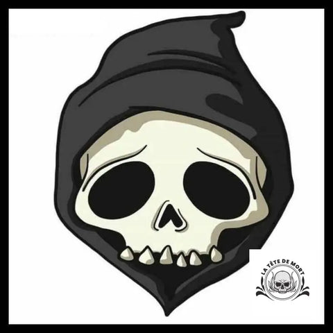 Sticker Tête de Mort Capuche
