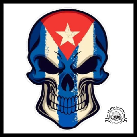 Sticker Tête de Mort Cuba