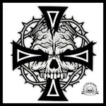 Sticker Tête de Mort Gothique