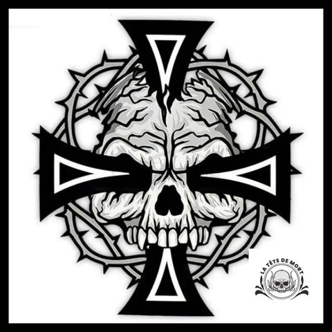Sticker Tête de Mort Gothique