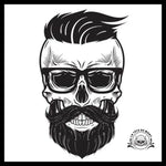 Sticker Tête de Mort Hipster