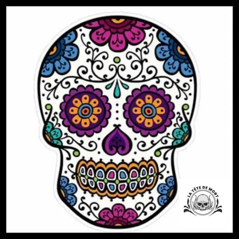 Sticker Tête de Mort Mexicaine