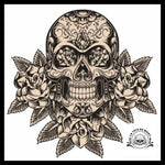 Sticker Tête de Mort Mexicaine Vintage