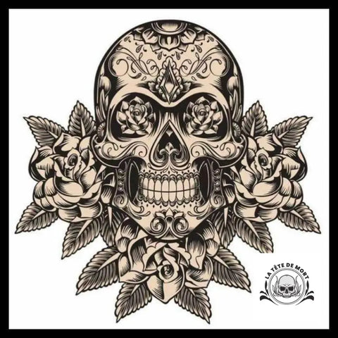 Sticker Tête de Mort Mexicaine Vintage