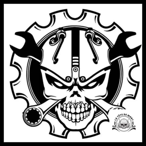 Sticker Tête de Mort Motard