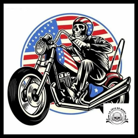 Sticker Tête de Mort Moto