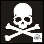 Sticker Tête de Mort Os
