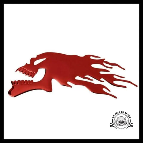 Sticker Tête de Mort Rouge