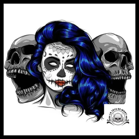 Sticker Tête de Mort Santa Muerte