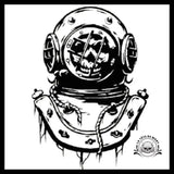 Sticker Tête de Mort Scaphandrier