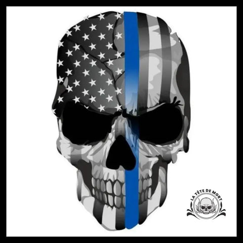 Sticker Tête de Mort USA