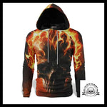 Sweat Crâne En Feu