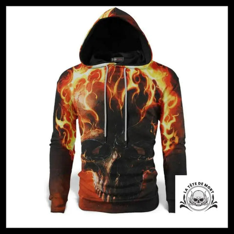 Sweat Crâne En Feu
