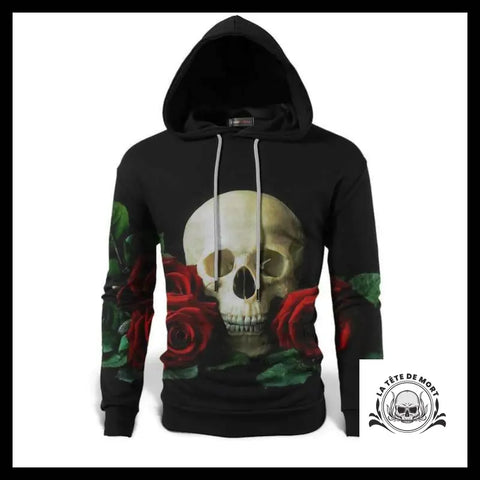 Sweat Crâne Et Fleurs